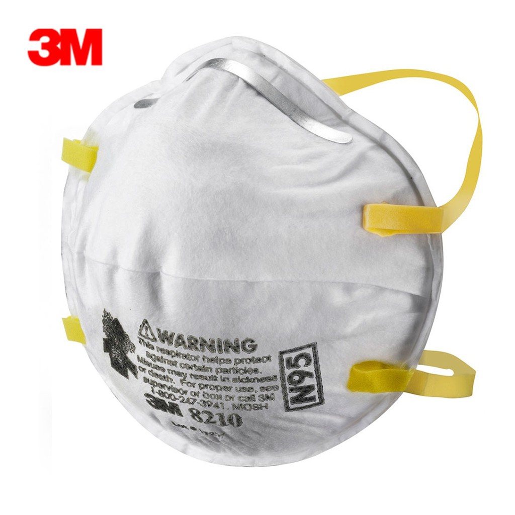 MASK 3M 8210 N95 PARTICULATE RESPIRATOR 1box 20pcs 3 Face Mask Anti Haze Mask Disposable Face Mask 20 keping N-95