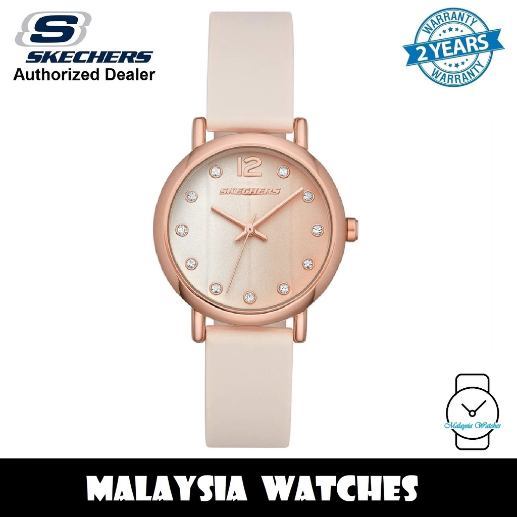 skechers womens rose gold