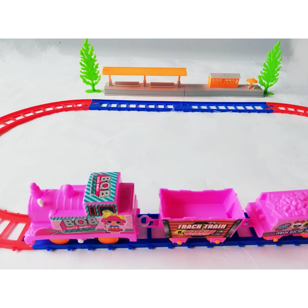 pink electric train set