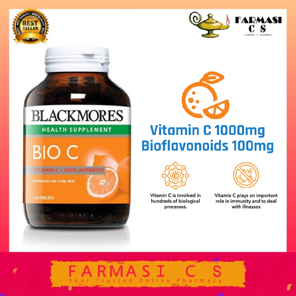 Blackmores Bio C 1000mg 1 Tablets X 2 Bottles Twin Exp 07 22 Immunity Vitamin C Shopee Malaysia
