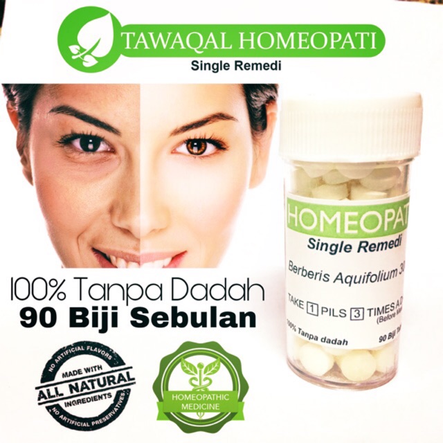 PIL PUTIH / BERBERIS AQUIFOLIUM 30C HOMEOPATHY (MURAH) 90 biji (single