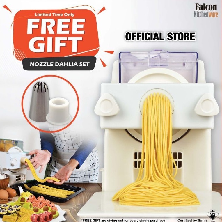 FALCON 21 Acuan Dahlia Tart Nenas Gulung Noodle Pasta Cookies Maker Mee Dough Kuih Raya Muruku Donut Doh FREE Spatula