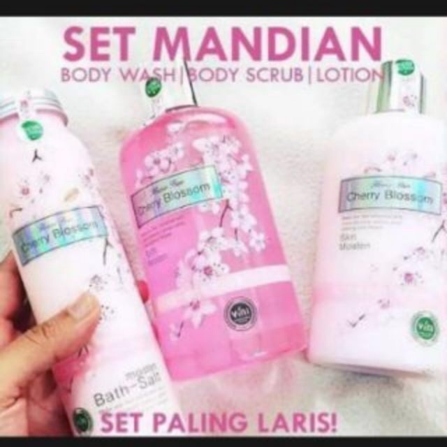 Cherry Blossom Bath Set 3in1