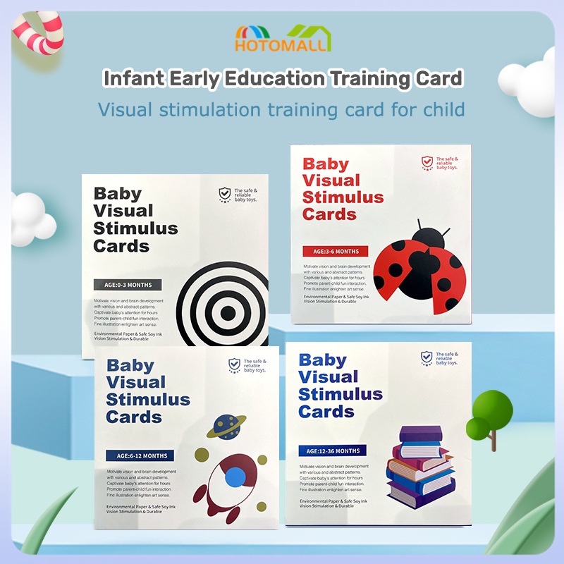 Montessori Baby Flash Card Baby Sensory Cards High Contrast Visual