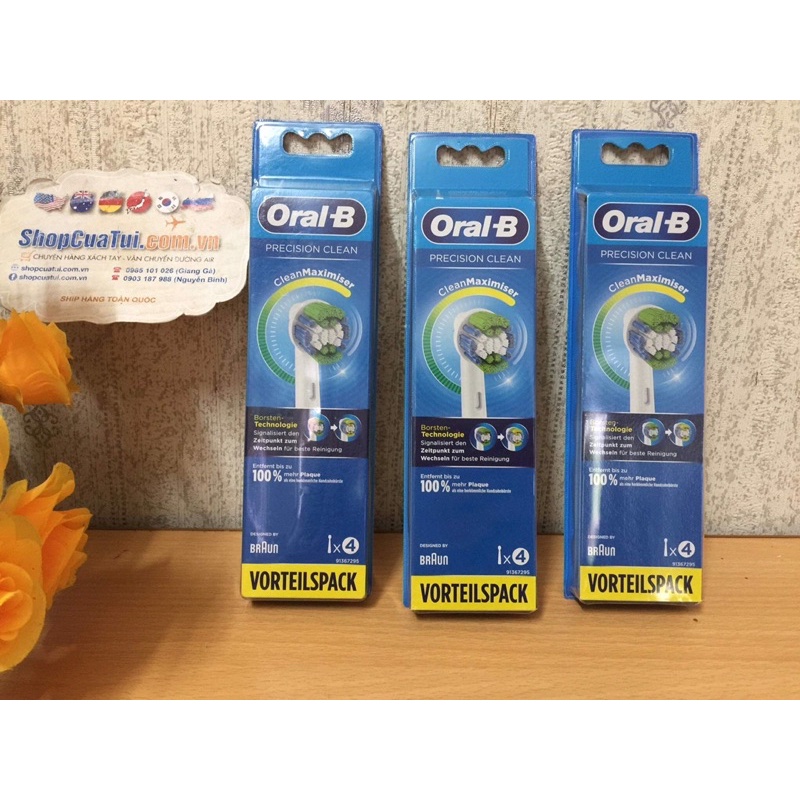 ORAL B Set 4 PRECISION CLEAN MADE IN GERMANY ORAL BAL BRECISION CLEAN