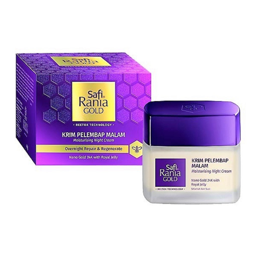 New Safi Rania Beetox Bio Nano Gold 24k Moisturising Night Cream Shopee Malaysia