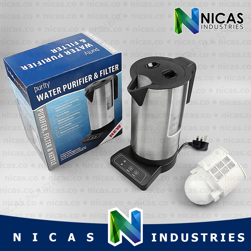 Purity 3 in 1 Purifier Filter Kettle (PO200) Teko | Jug | Cerek | Elektrik | Tea Maker | Filtered Kettle