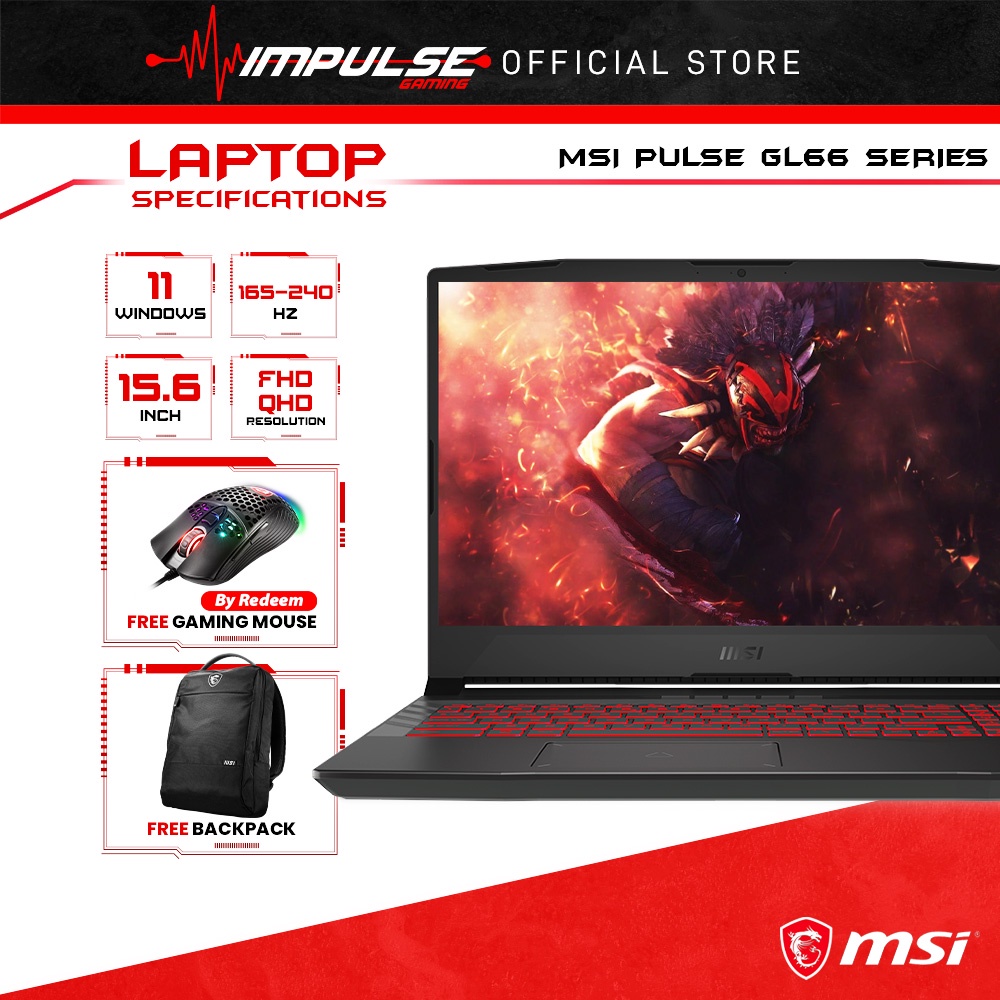 MSI Pulse GL66 Price in Malaysia & Specs - RM6299 | TechNave
