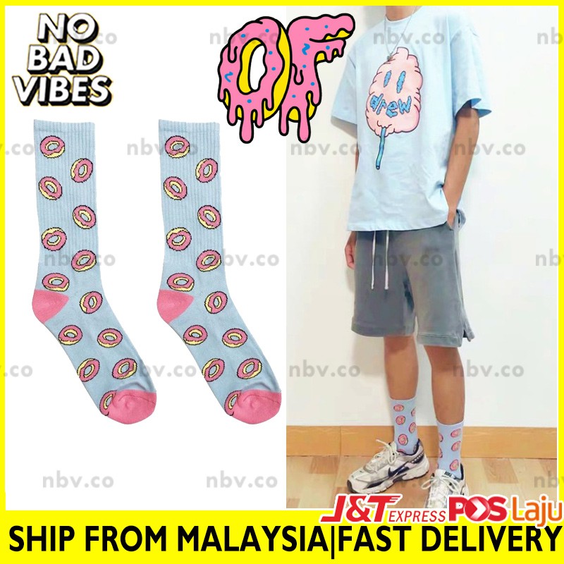 Stock🔥Odd Future Golf Wang Donut Socks Golf Le Fleur Converse Hipster Street Logo Cotton Sock Street Skateboard | Shopee Malaysia
