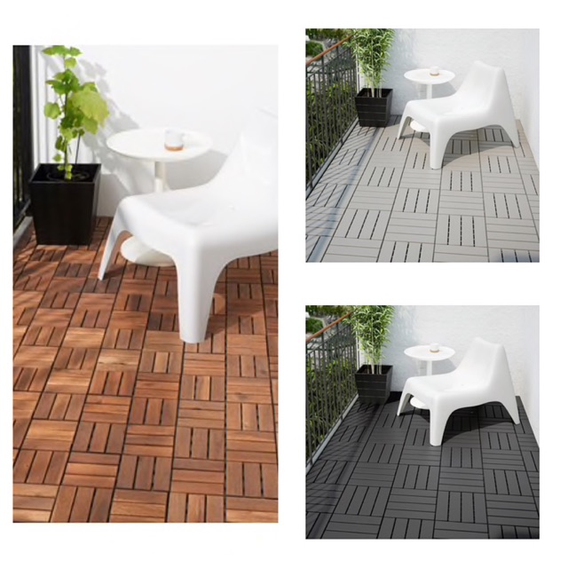  IKEA  RUNNEN Floor Decking Outdoor flooring 9pcs lantai  