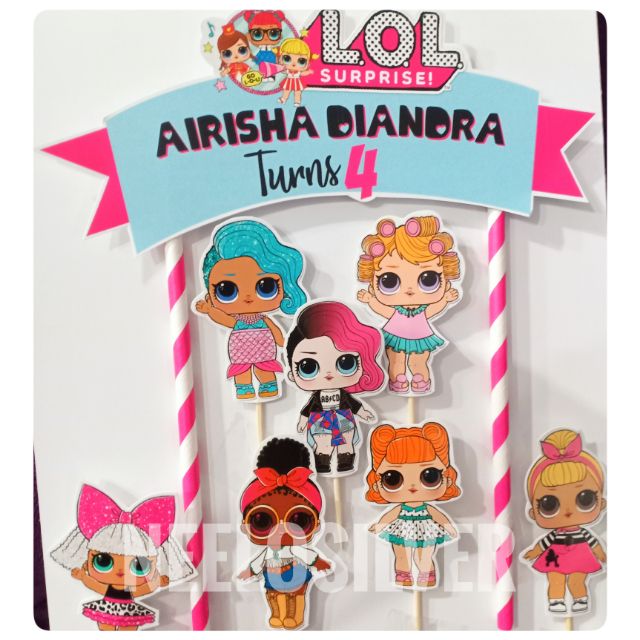 Lol Doll Theme Cake Topper For Birthday Cake Shopee Malaysia