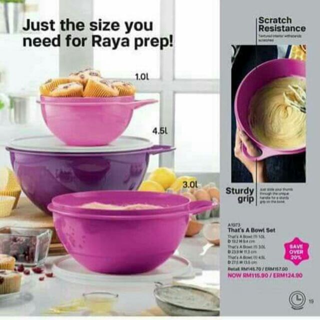 Bowl Tahan Calar (Tupperware)