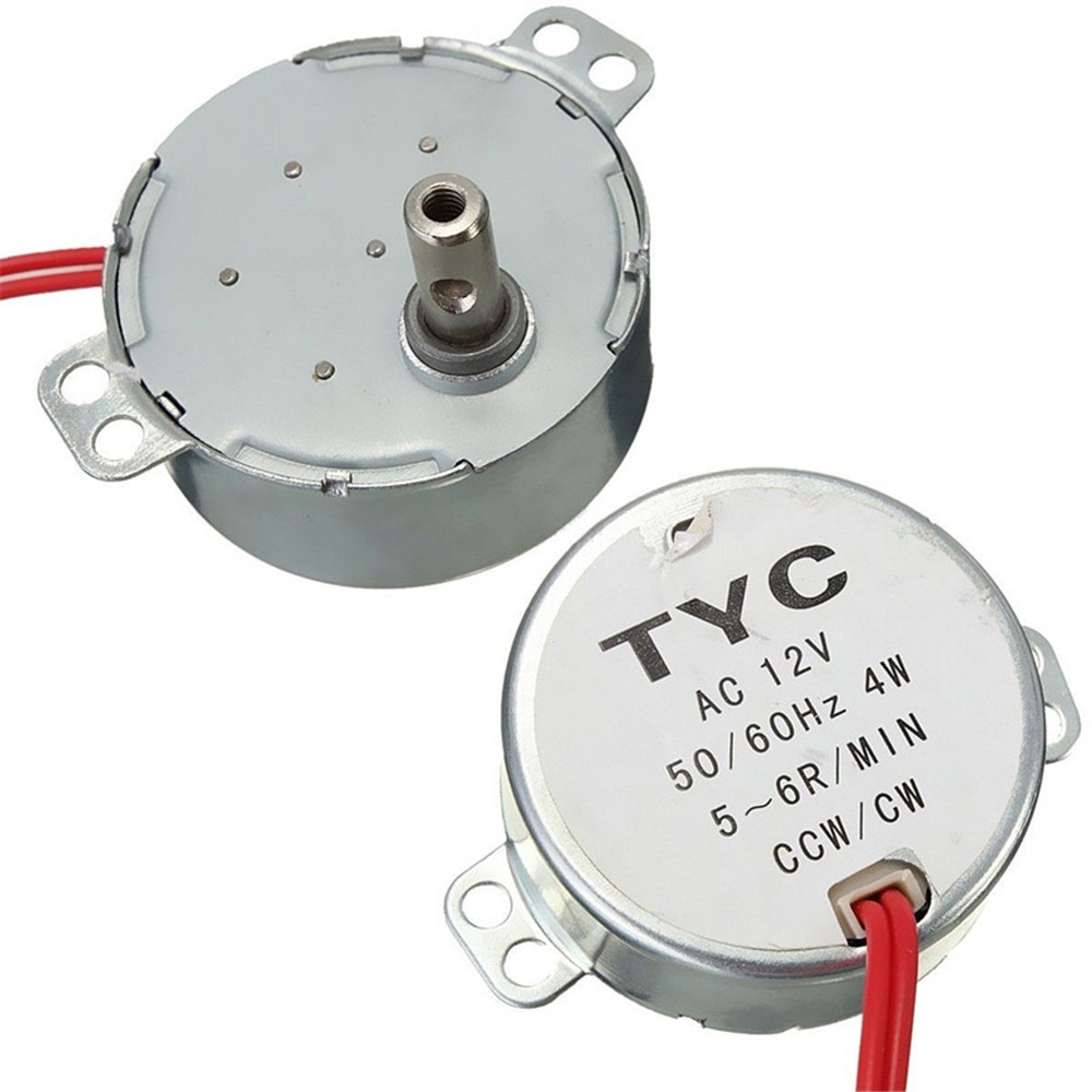 AC 12V/220V TYC-50 Synchronous Motor 4W CW/CCW 50/60Hz  5RPM/6RPM For Microwave