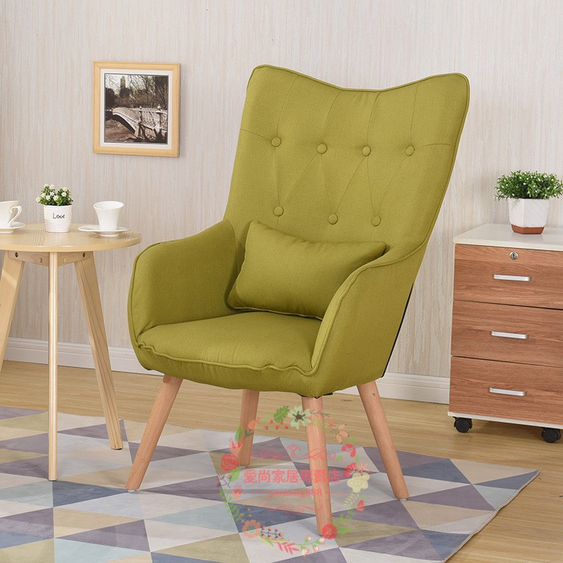 Nordic Japanese Single Sofa Bedroom Leisure High Back Sofa Creative Lazy Chair