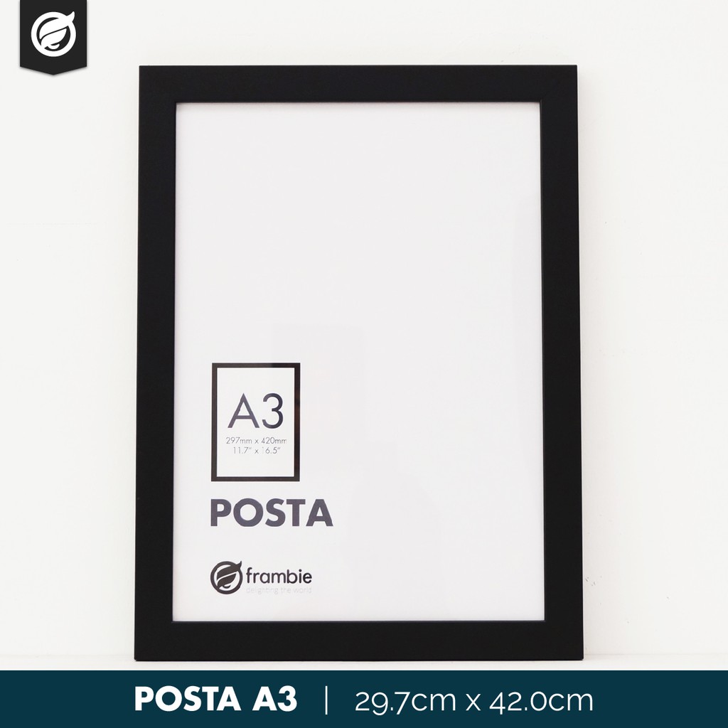 Frambie Posta A3 297mm X 4mm Poster Frame Photo Frame Certificate Frame Black Brown White Wooden Frame Shopee Malaysia