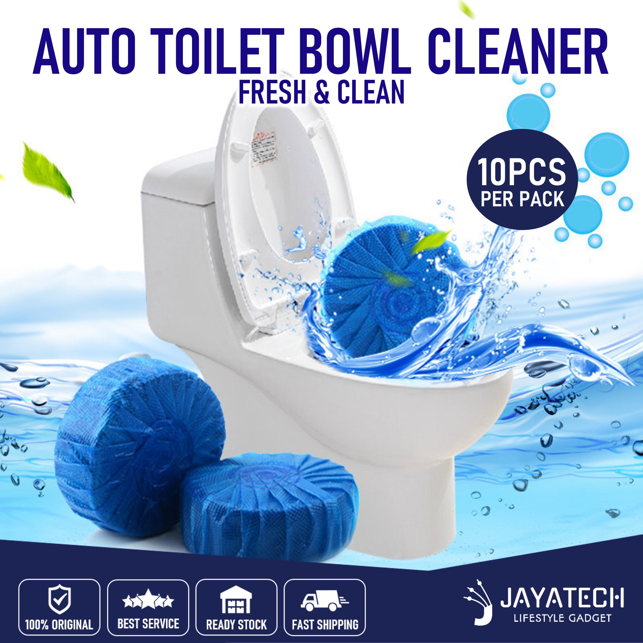 10PCS MAGIC AUTO TOILET BOWL CLEANER / BLUE CUBE CLEANER / BLUE BUBBLE