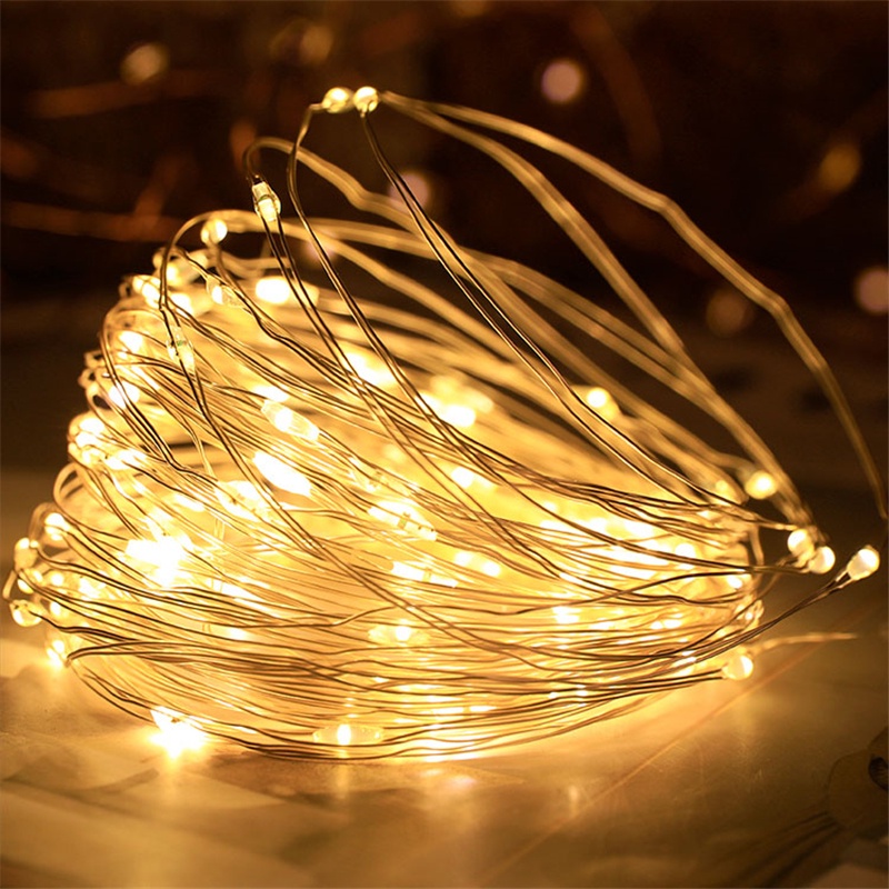 1M 2M 10/20Leds Battery Copper Wire String Lamp Fairy Lights Festival Party Wedding