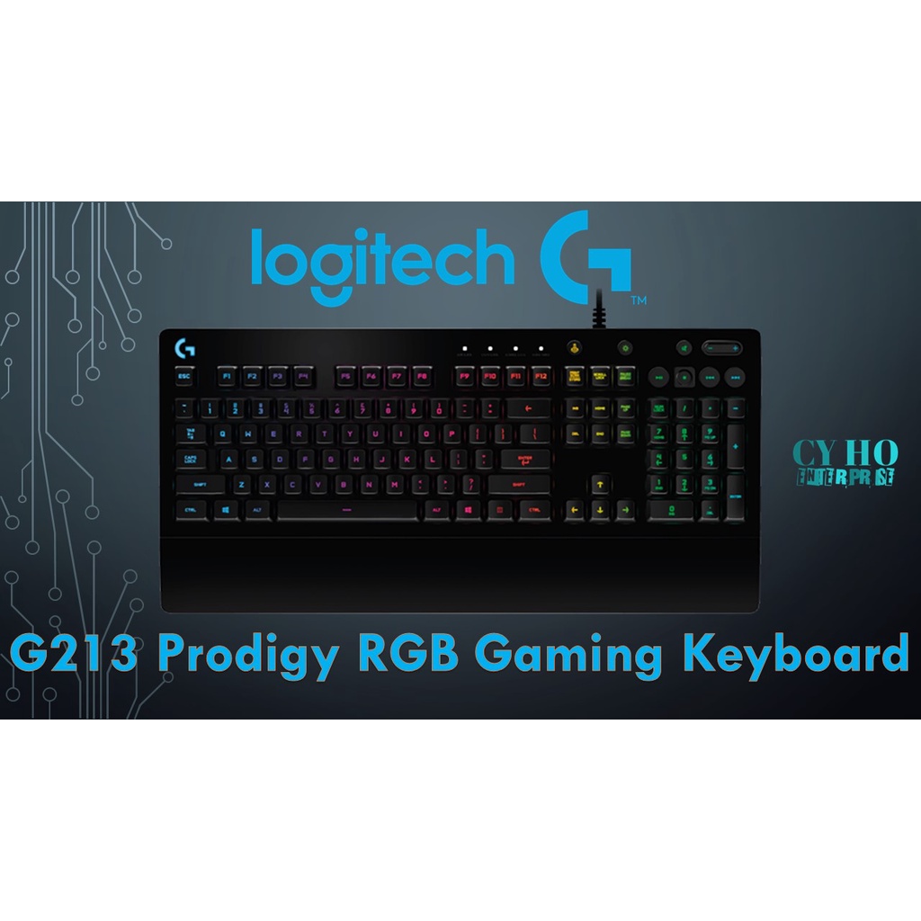 LOGITECH G213 PRODIGY LIGHTSYNC RGB LIGHTING KEYBOARD - Integrated palm ...