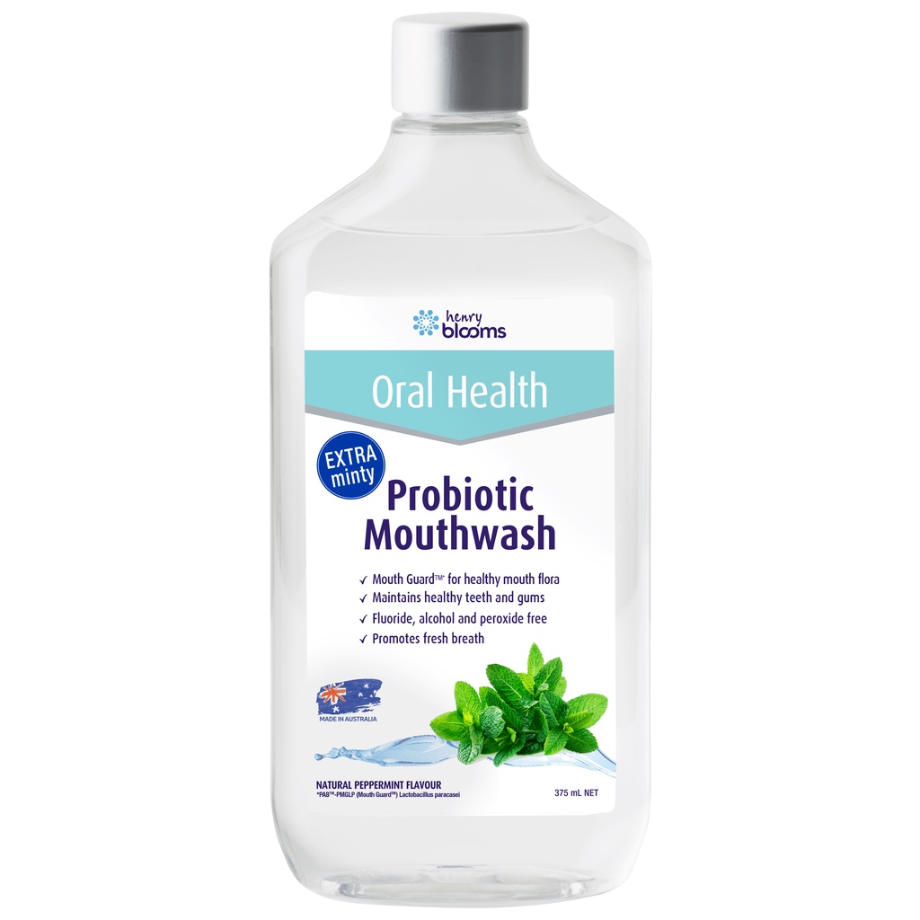 Henry Blooms Probiotic Mouthwash Peppermint 375ml Shopee Malaysia