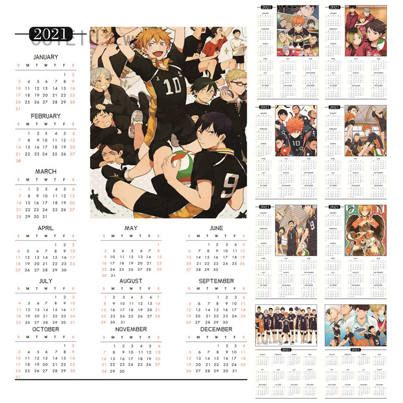 Winter Anime Volleyball Boy Haikyuu Calendar 2021 A3 Poster | Shopee ...