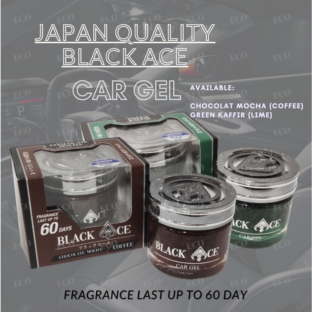 Japan Quality BLACK ACE Car Perfume Car Gel Perfume Refresher Kereta