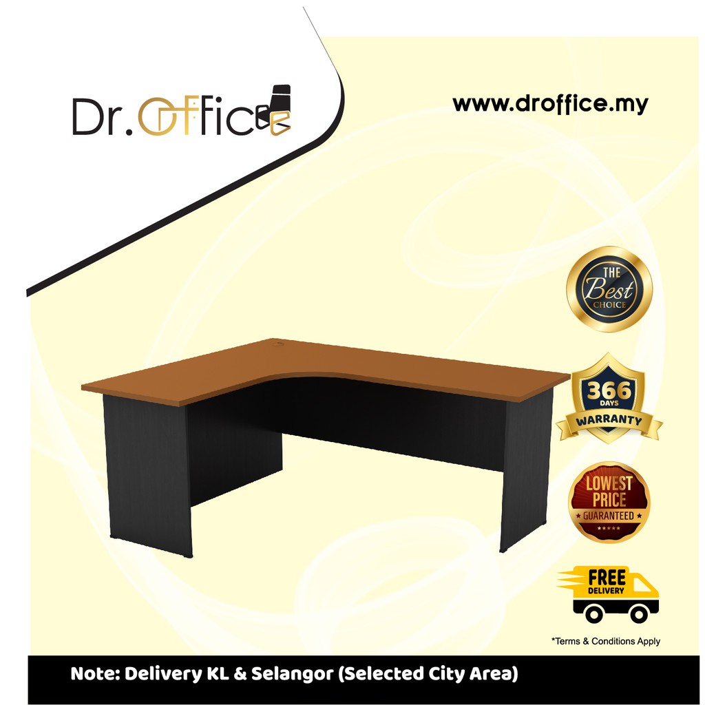 MGL652 LSHAPE TABLE MEJA L SHAPE MEJA PEJABAT OFFICE TABLE