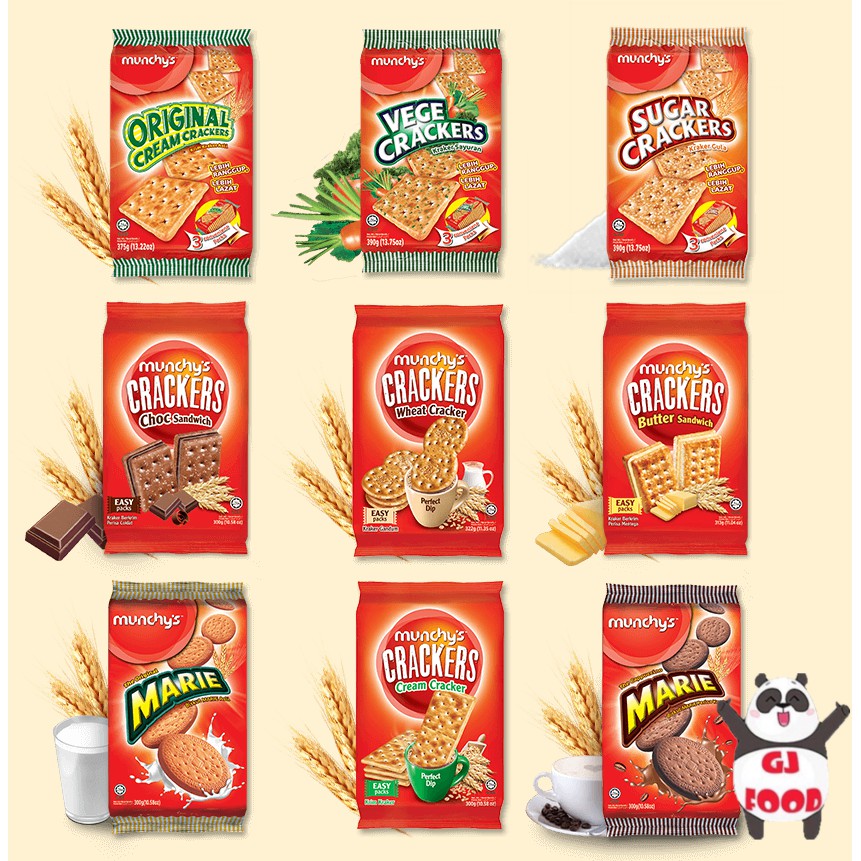 Munchy's Crackers Assorted / biskut / Biscuits 258g~390g | Shopee Malaysia