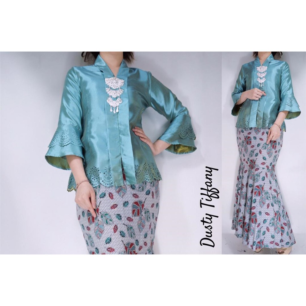 QASEH EMBELLISHED KEBAYA  TOP BATIK  MERMAID SET Shopee  