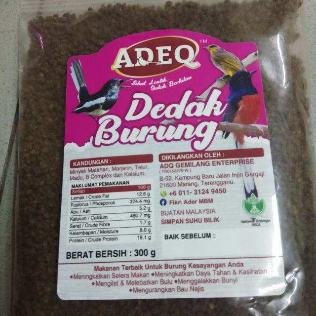 Dedak Burung Murai Merbah
