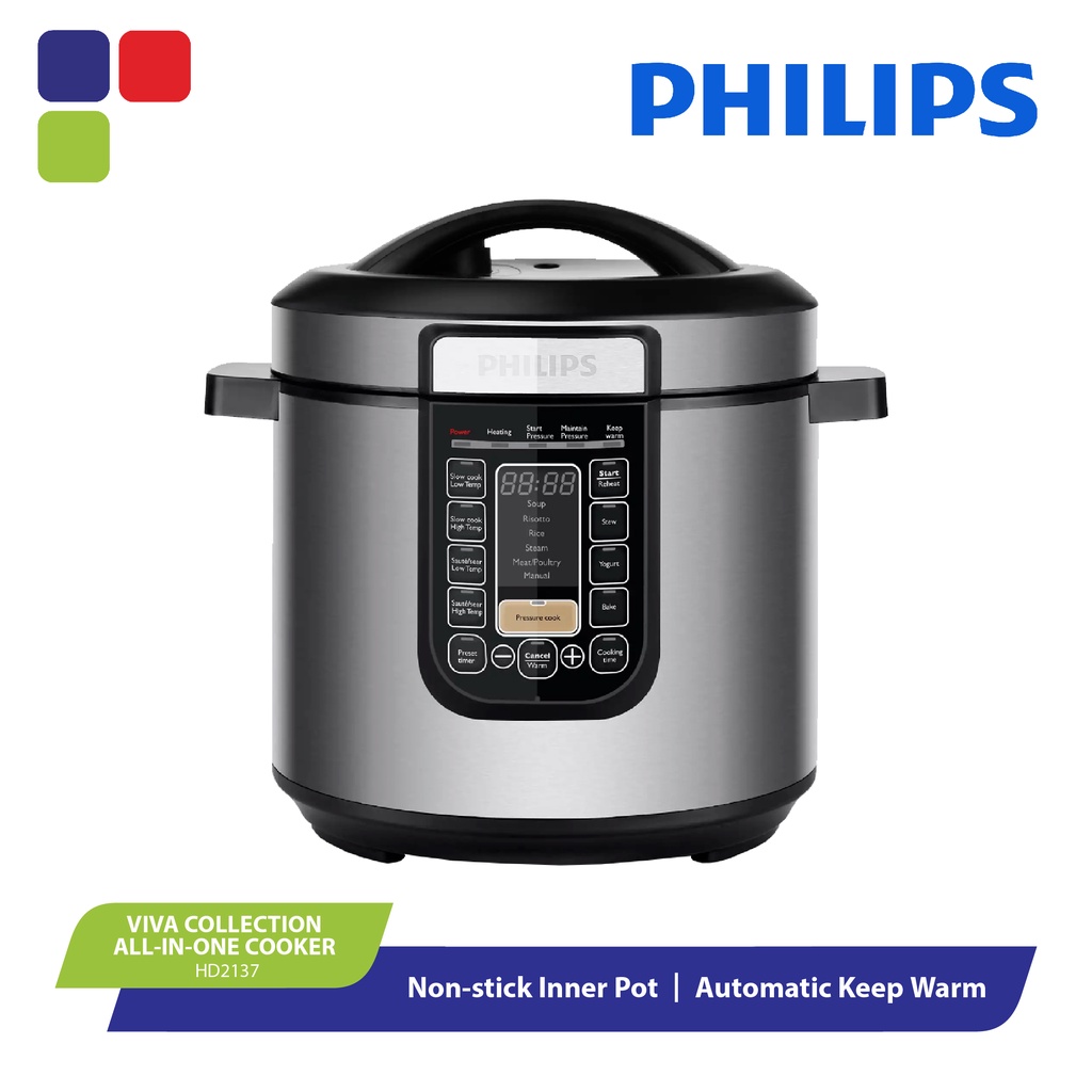 Philips Viva Collection AllInOne Cooker Pressure Cooker 6L HD2137 Shopee Malaysia
