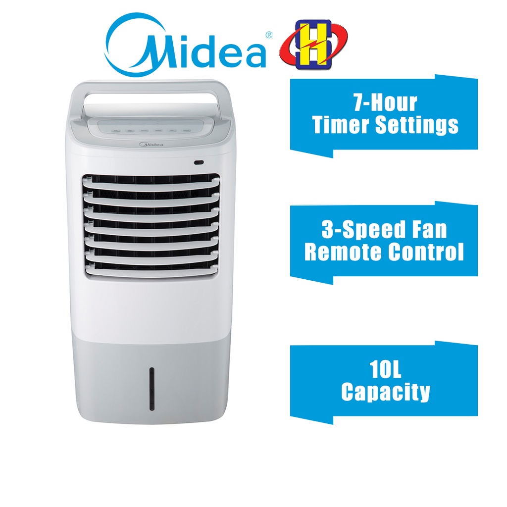Midea Air Cooler (10L/3-Speed) Multi-Functional Fan Remote Control Air Cooler  MAC-120AR