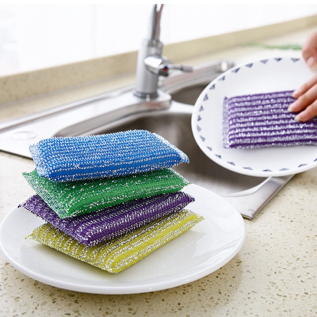 01378, 4pcs colourful dish cloth, sponge Shopee Malaysia