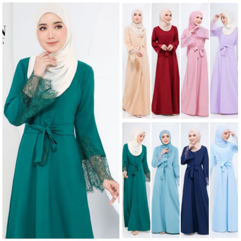 Evelyn lace dress 9085# Nursing Friendly! Jubah Lace! Maxi Dress! Dinner Dress!