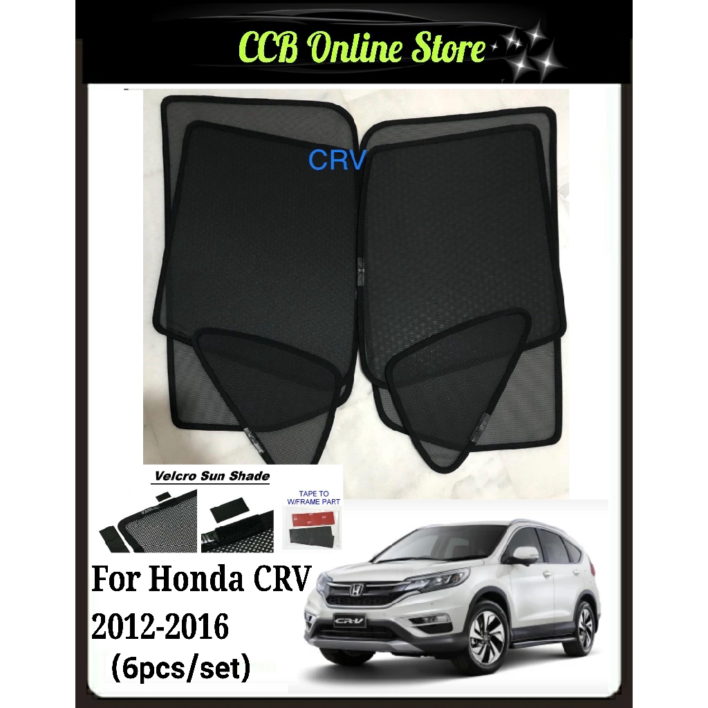 Honda CRV 2012 2016 + Velcro Clip Sun Shade (6pcs/set