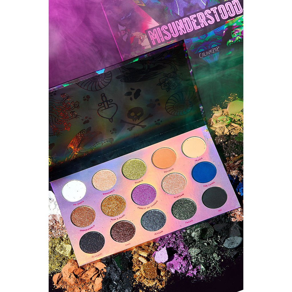 Original Colourpop Disney Villains Misunderstood Pressed Powder Shadow Palette