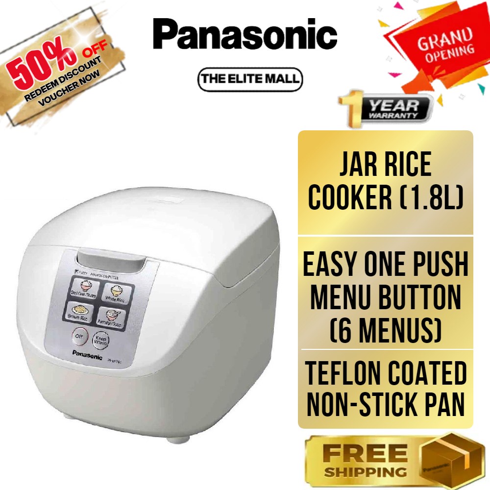 PANASONIC SRDF181 JAR RICE COOKER (1.8L) 6 MENU SRDF181WSK Shopee
