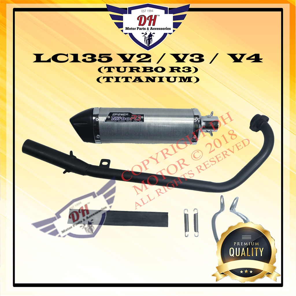 LC135 V2 / V3 / V4 / NOUVO S / WAVE 100 R (TITANIUM) TURBO R3 EXHAUST