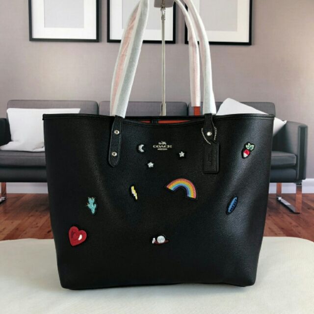 Coach City Tote Rainbow Bag Shopee Malaysia