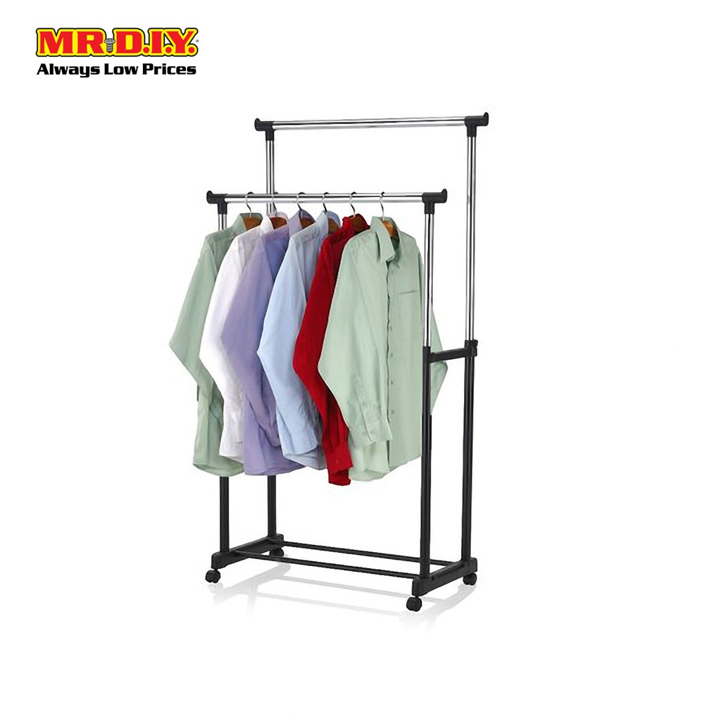 Mr Diy Premium Double Bar Cloth Rack Shopee Malaysia