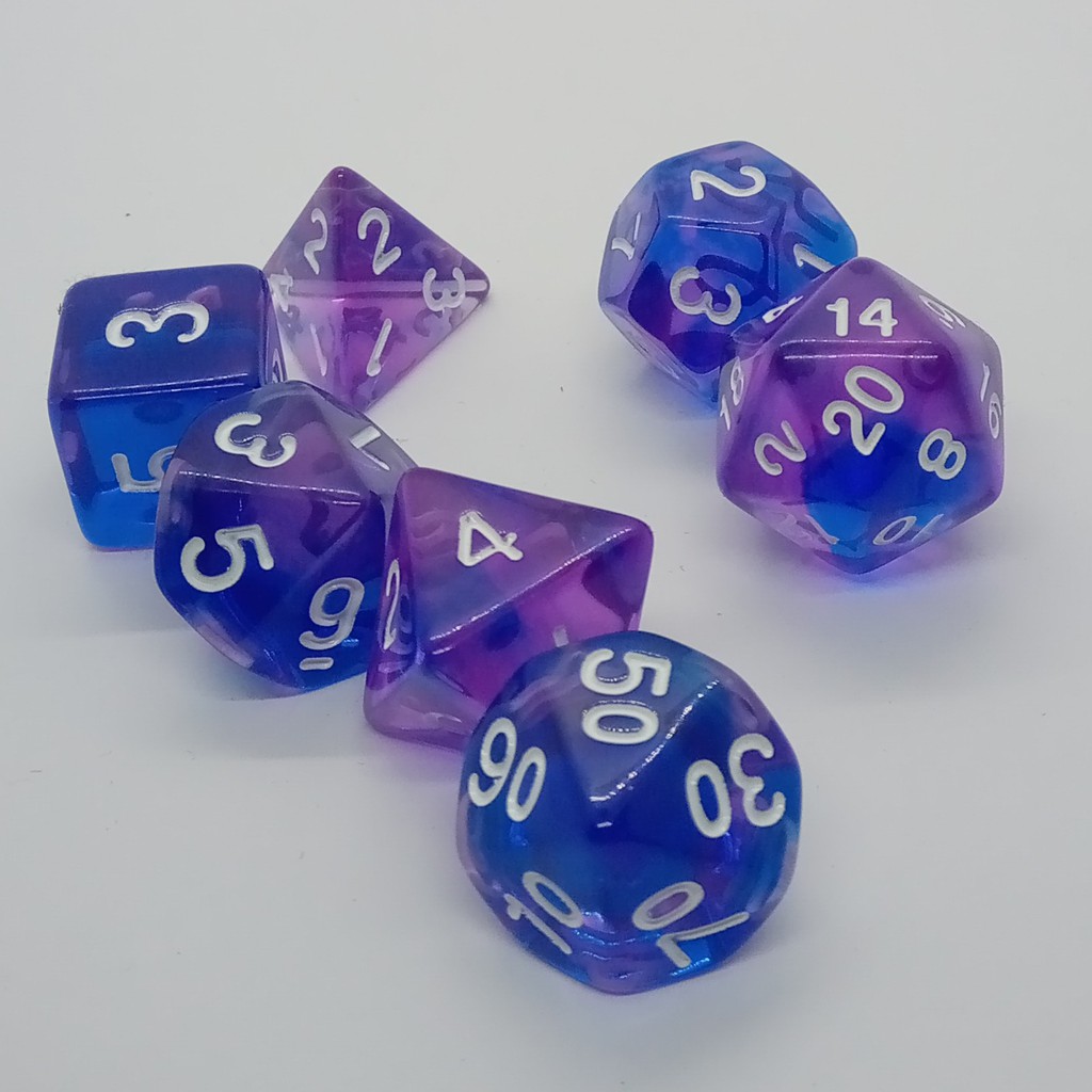 Ttrpg Dnd Mtg 7 Dice Set Transluscent Shopee Malaysia