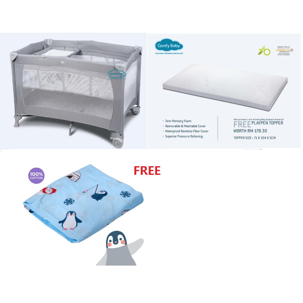 travel cot memory foam mattress