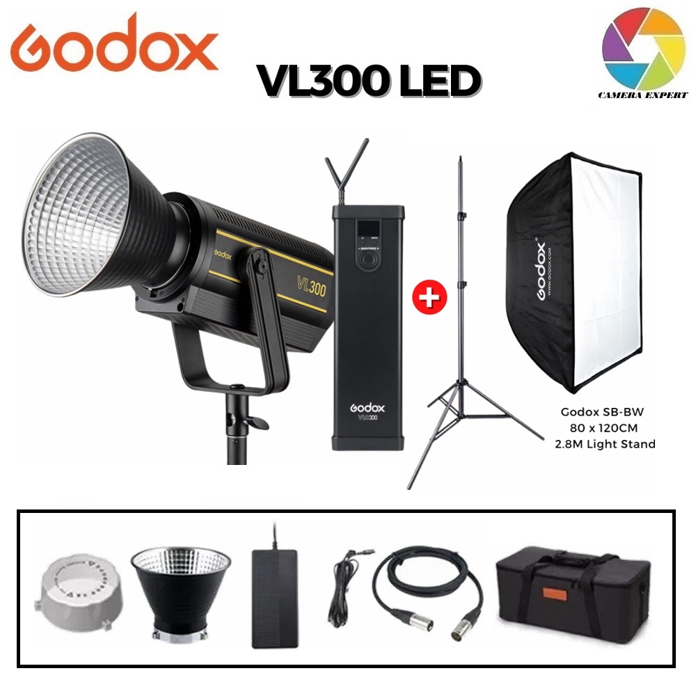 Godox VL150 / VL150 / VL200 / VL200 / VL300 / VL300 300W 5600K White