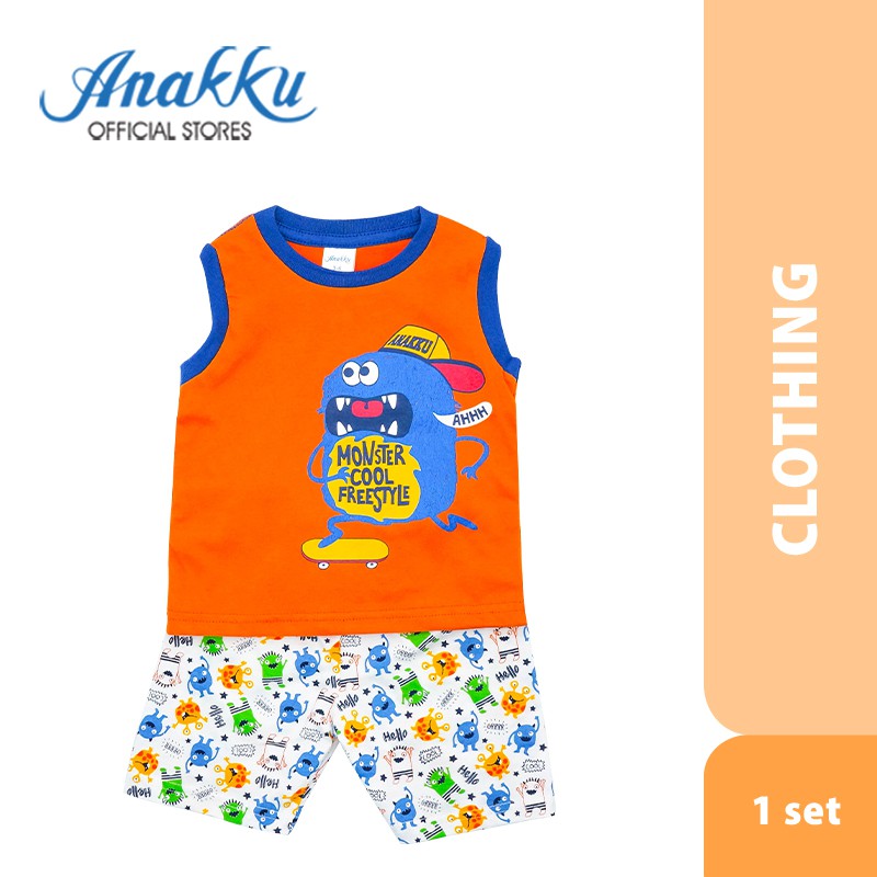 Anakku Baby Boys Clothing Set Baju Bayi Lelaki Sleeveless Anakku Baby Boys Clothing Set Baju Bayi Lelaki Sleeveless