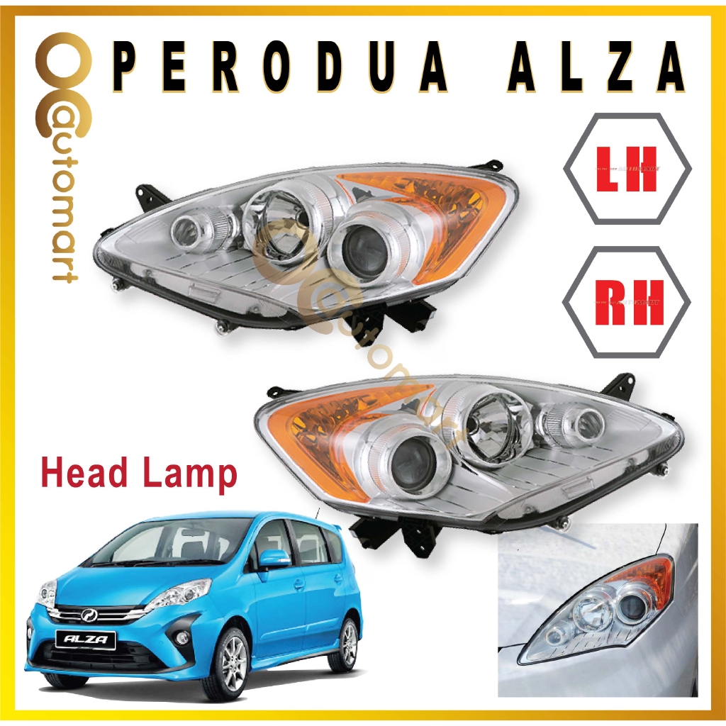 Perodua Alza 20092013 HeadLamp / Head Lamp  Shopee Malaysia