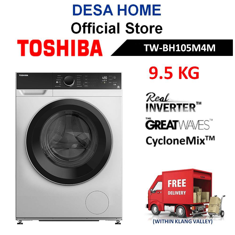 TOSHIBA TWBH105M4M  9.5KG INVERTER FRONT LOAD WASHER TW-BH105M4M