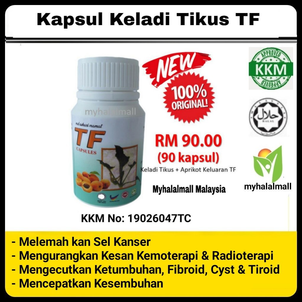 Kapsul Keladi Tikus TF + Aprikot ( ASLI 100%), Penawar ...