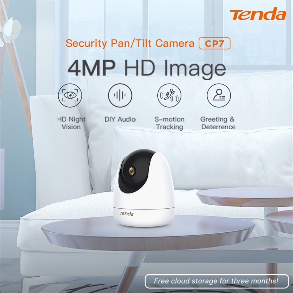 Tenda CP7 4MP CP3 2MP Full HD Pan or Tilt Wireless WiFi Home Security