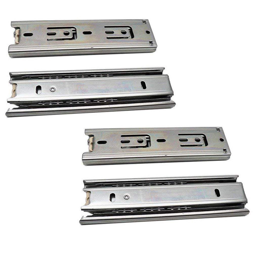 6 Inch Three Rail Smooth Glide Ball Bearing Drawer Slides Steel