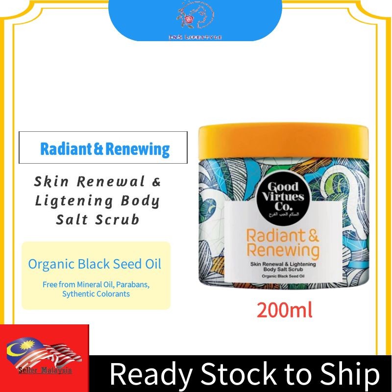 Good Virtues Co Skin Renewal & Lightening Body Scrub Radiant & Renewing