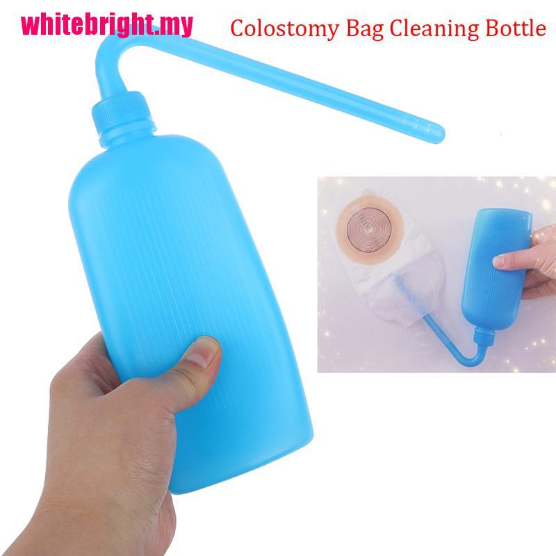 {whitebright} 300ml Feminine Hygiene Cleaning Colostomy Bag Plastic Wash Bottle Ostomy Pouches